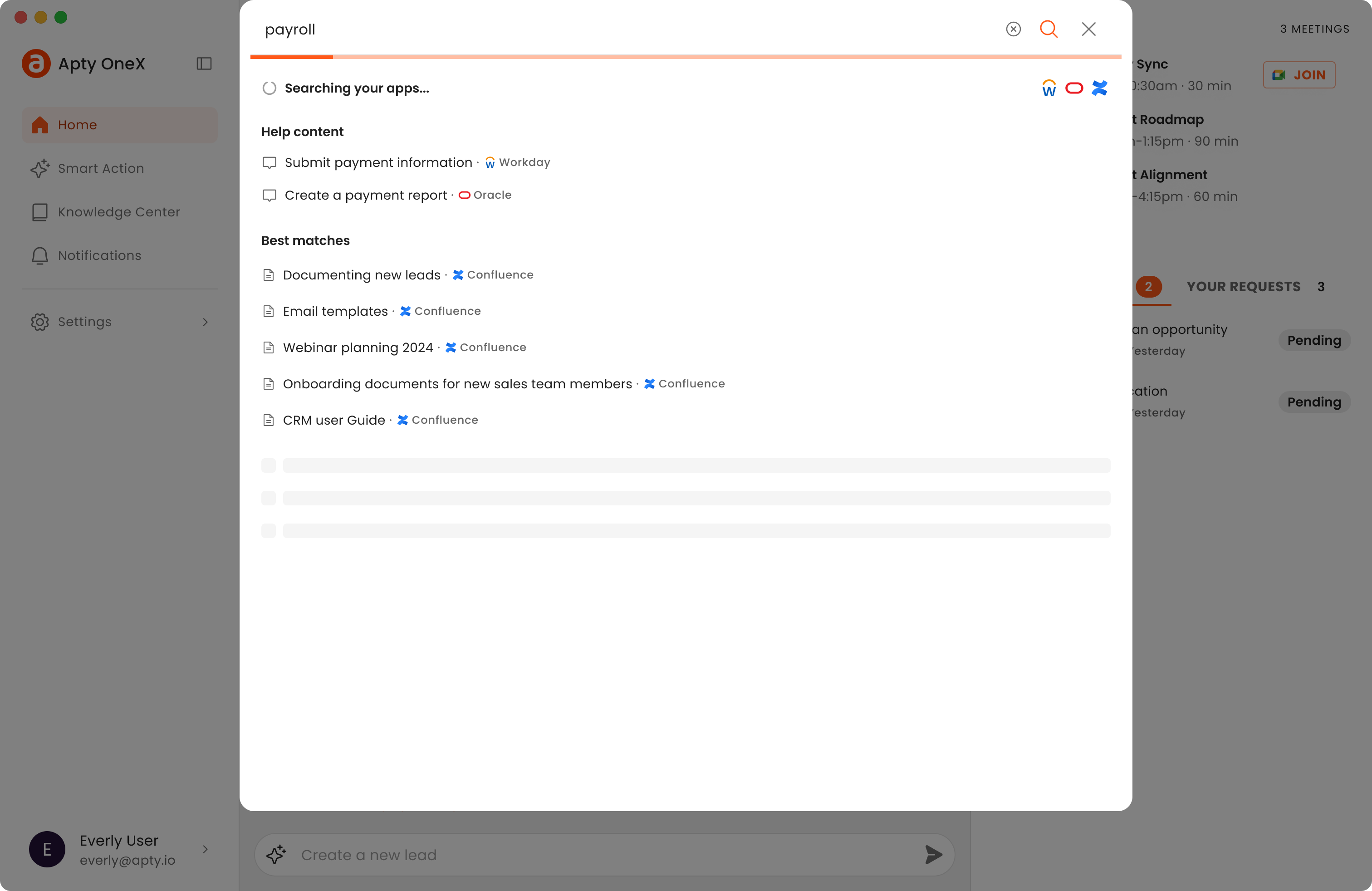 loading search state